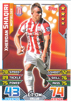 Xherdan Shaqiri Stoke City 2015/16 Topps Match Attax #246